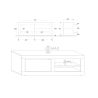 Meuble TV 1 porte BERGAME BLACK en coloris noir mat et pero