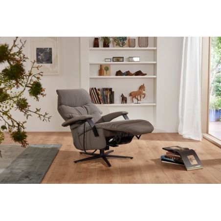Fauteuil relax électrique en tissu EASY SWING 7050 taille S de la marque HIMOLLA