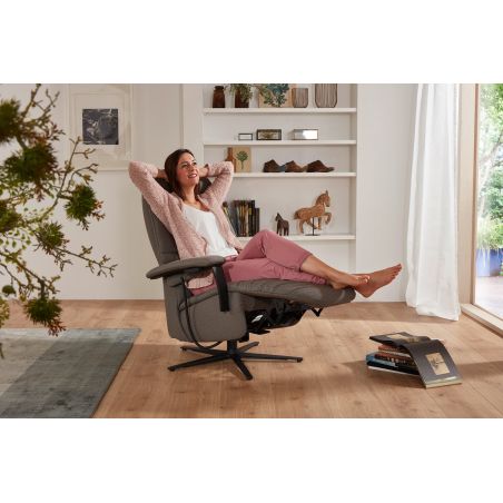 Fauteuil relax électrique en tissu EASY SWING 7050 taille M de la marque HIMOLLA