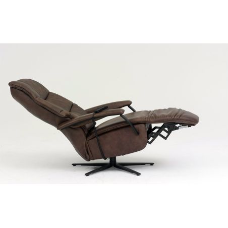 Fauteuil relax électrique en cuir EASY SWING 7050 taille S de la marque HIMOLLA
