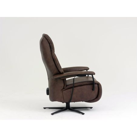 Fauteuil relax électrique en cuir EASY SWING 7050 taille S de la marque HIMOLLA