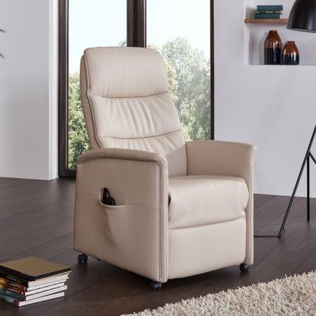 Fauteuil relax électrique H 103 cm en cuir QUARTETT 9051 avec lift de la marque HIMOLLA