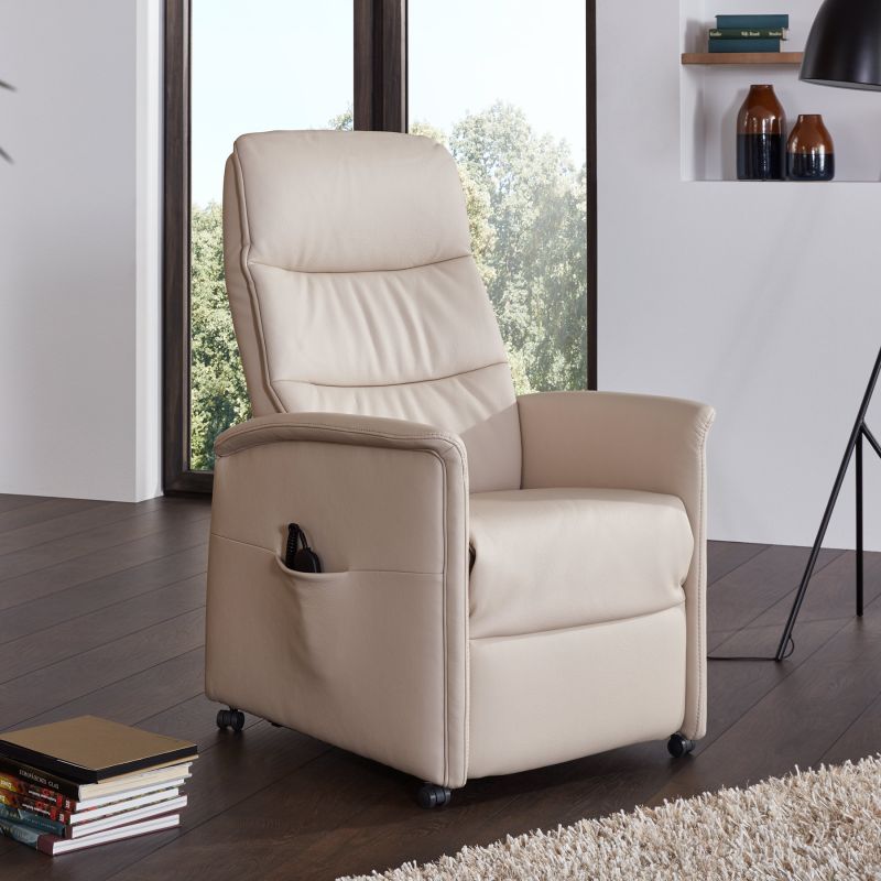 Fauteuil relax électrique H 112 cm en cuir QUARTETT 9051 avec lift de la marque HIMOLLA