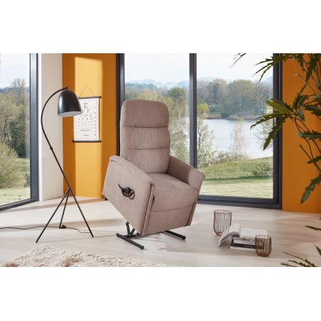 Fauteuil relax électrique H 103 cm en tissu QUARTETT 9051 avec lift de la marque HIMOLLA