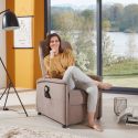 Fauteuil relax électrique H 107 cm en tissu QUARTETT 9051 avec lift de la marque HIMOLLA