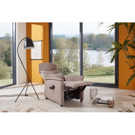 Fauteuil relax électrique H 107 cm en tissu QUARTETT 9051 avec lift de la marque HIMOLLA