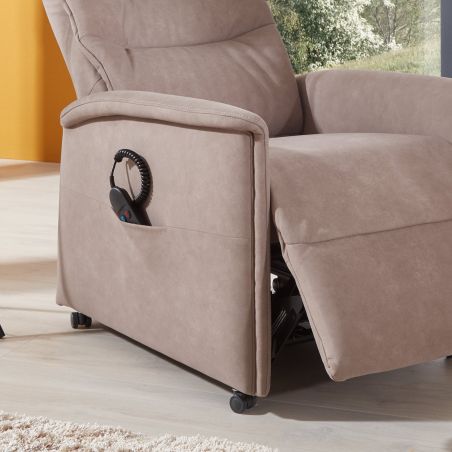 Fauteuil relax électrique H 112 cm en tissu QUARTETT 9051 avec lift de la marque HIMOLLA