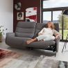 Canapé 3 places 197 cm en tissu CUMULY COMFORT 4051 avec 2 relax manuels de la marque HIMOLLA