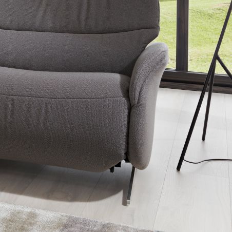 Canapé 3 places 197 cm en tissu CUMULY COMFORT 4051 avec 2 relax manuels de la marque HIMOLLA