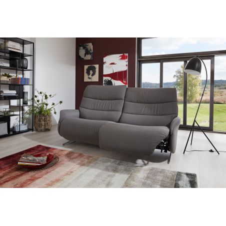 Canapé 3 places 197 cm en tissu CUMULY COMFORT 4051 avec 2 relax électriques de la marque HIMOLLA