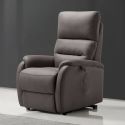 Fauteuil relax électrique en tissu gris ATHENA 4 moteurs avec lift