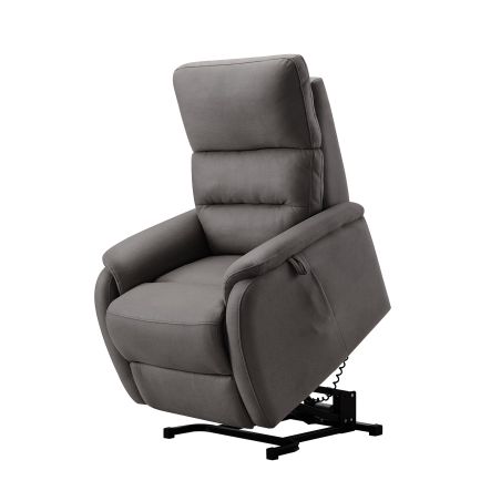Fauteuil relax électrique en tissu gris ATHENA 4 moteurs avec lift
