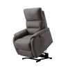 Fauteuil relax électrique en tissu gris ATHENA 4 moteurs avec lift