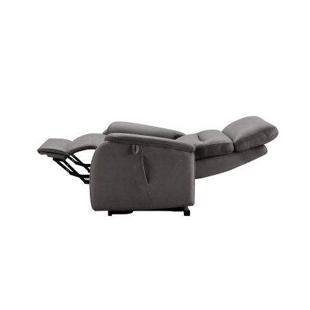 Fauteuil relax électrique en tissu gris ATHENA 4 moteurs avec lift