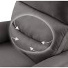 Fauteuil relax électrique en tissu gris ATHENA 4 moteurs avec lift