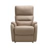 Fauteuil relax électrique en tissu beige mastic ATHENA 4 moteurs avec lift