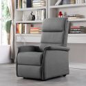 Fauteuil relax électrique 2 moteurs VERONE en tissu gris foncé avec lift