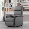 Fauteuil relax électrique 2 moteurs VERONE en tissu gris foncé avec lift