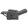 Fauteuil relax électrique 2 moteurs VERONE en tissu gris foncé avec lift