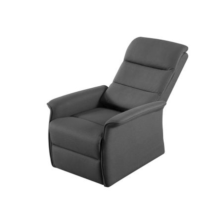Fauteuil relax électrique 2 moteurs VERONE en tissu gris foncé avec lift
