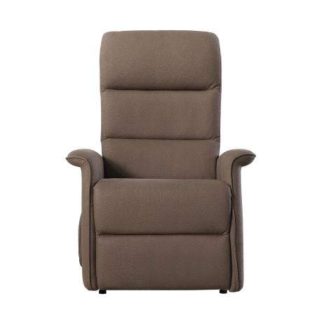 Fauteuil relax électrique 2 moteurs VERONE en tissu brun avec lift