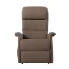 Fauteuil relax électrique 2 moteurs VERONE en tissu brun avec lift