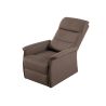 Fauteuil relax électrique 2 moteurs VERONE en tissu brun avec lift