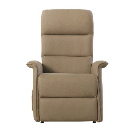 Fauteuil relax électrique 2 moteurs VERONE en tissu taupe avec lift