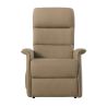 Fauteuil relax électrique 2 moteurs VERONE en tissu taupe avec lift