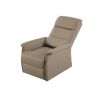 Fauteuil relax électrique 2 moteurs VERONE en tissu taupe avec lift