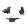 Fauteuil relax électrique 2 moteurs VERONE en tissu taupe avec lift