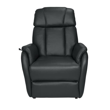 Fauteuil relax électrique HARLOW en cuir pvc noir avec lift
