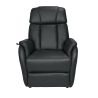 Fauteuil relax électrique HARLOW en cuir pvc noir avec lift