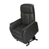 Fauteuil relax électrique HARLOW en cuir pvc noir avec lift