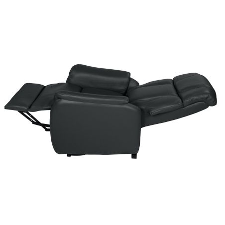 Fauteuil relax électrique HARLOW en cuir pvc noir avec lift