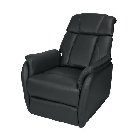 Fauteuil relax électrique HARLOW en cuir pvc noir avec lift