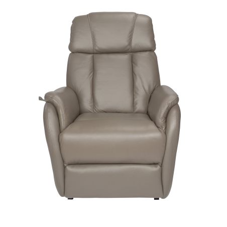 Fauteuil relax électrique HARLOW en cuir pvc taupe avec lift