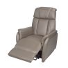 Fauteuil relax électrique HARLOW en cuir pvc taupe avec lift