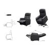 Fauteuil relax électrique HARLOW en cuir pvc taupe avec lift