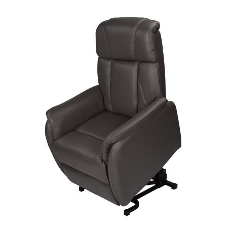 Fauteuil relax électrique HARLOW en cuir pvc chocolat avec lift