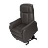 Fauteuil relax électrique HARLOW en cuir pvc chocolat avec lift