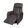 Fauteuil relax électrique HARLOW en cuir pvc chocolat avec lift