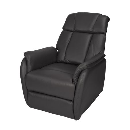 Fauteuil relax électrique HARLOW en cuir pvc chocolat avec lift