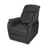 Fauteuil relax électrique HARLOW en cuir pvc chocolat avec lift