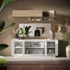 Buffet 207 cm 4 portes ANABELLA 2 BLANC MAT