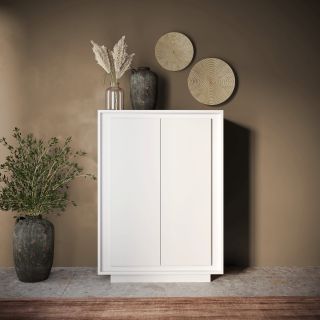 Buffet haut 2 portes ANABELLA 2 BLANC MAT