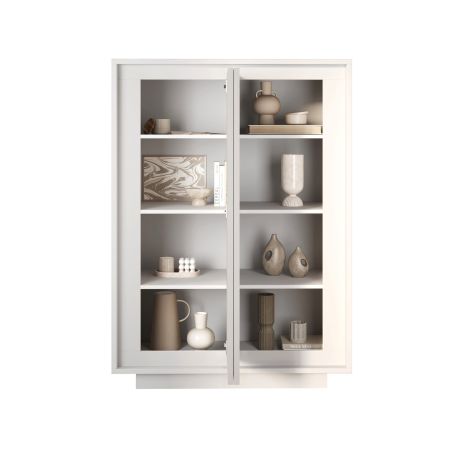 Buffet haut 2 portes ANABELLA 2 BLANC MAT