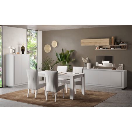 Buffet haut 2 portes ANABELLA 2 BLANC MAT