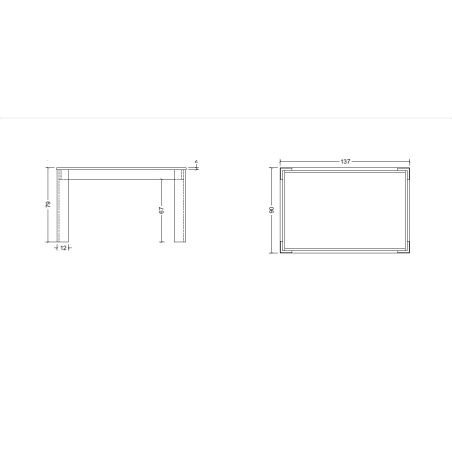 Table extensible ANABELLA 2 BLANC MAT 137(+48) x 90 cm 