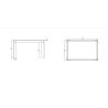 Table extensible ANABELLA 2 BLANC MAT 137(+48) x 90 cm 
